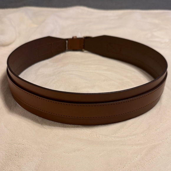 J Crew Brown Leather Belt - Picture 3 of 3